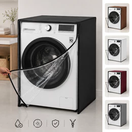 Capa Máquina Lava Seca LG 11kg Nova Frontal Transparente