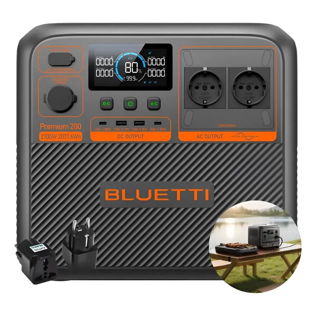 Bluetti Premium 200 V2 Estação de Energia Portátil | 2700W 2073.6 Wh Original Lacrado