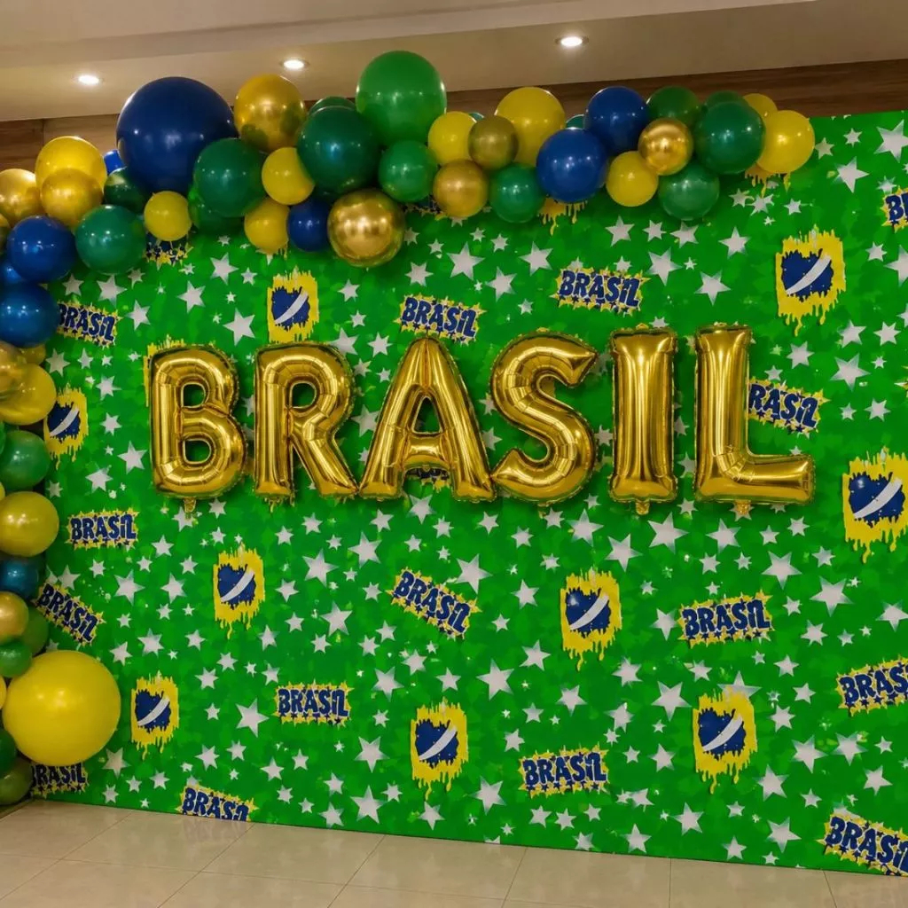 25 Metros Rolo De Plástico Para Fita Decorativa Copa Mundo Brasil Metálica Plástico Decoração Festa
