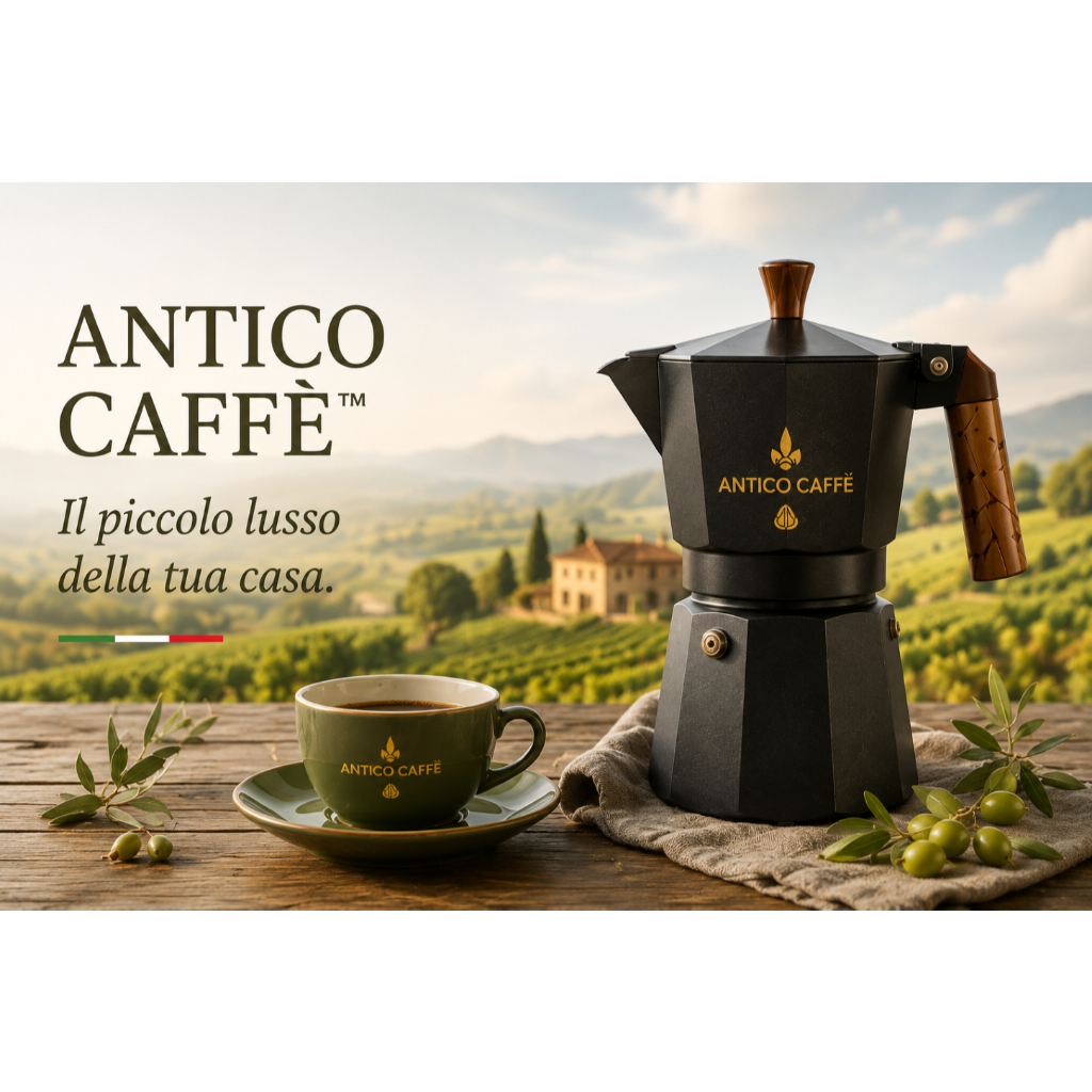ANTICO CAFFÈ™ | Cafeteira Italiana Premium 300ml 6 Xícaras Café Expresso