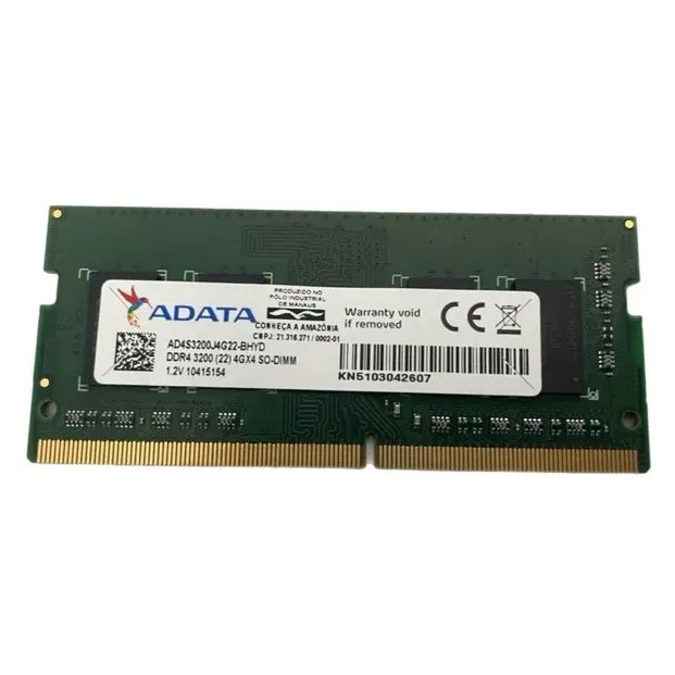 Memória ADATA / HANA 4gb Ddr4 3200mhz Ad4s3200j4g22-b Sodimm