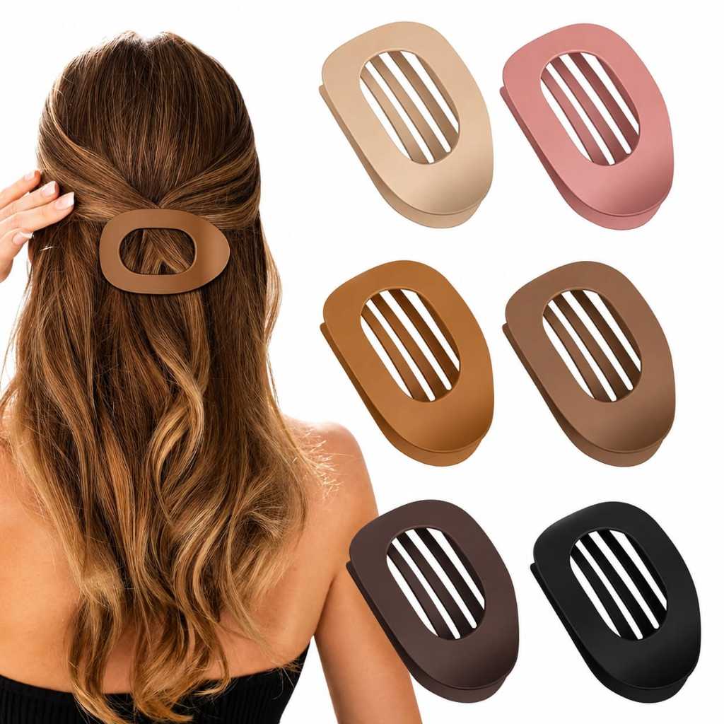 Presilha de Cabelo Oval Garra Coreana Piranha de Cabelo