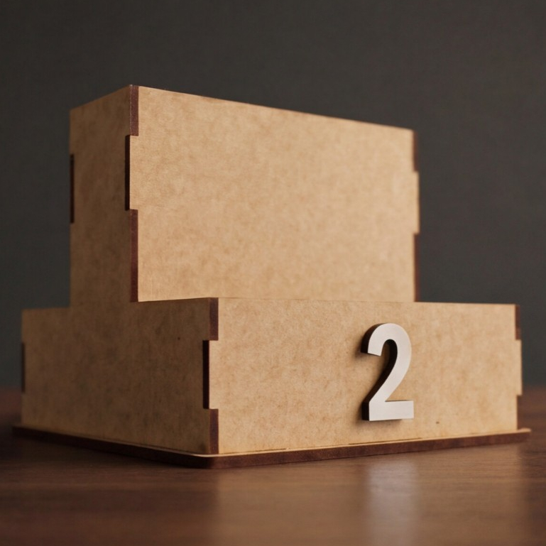 Kit 25 Porta Guardanapo Sachê com Divisórias Restaurante MDF Numerados Organizador de Mesa Bar