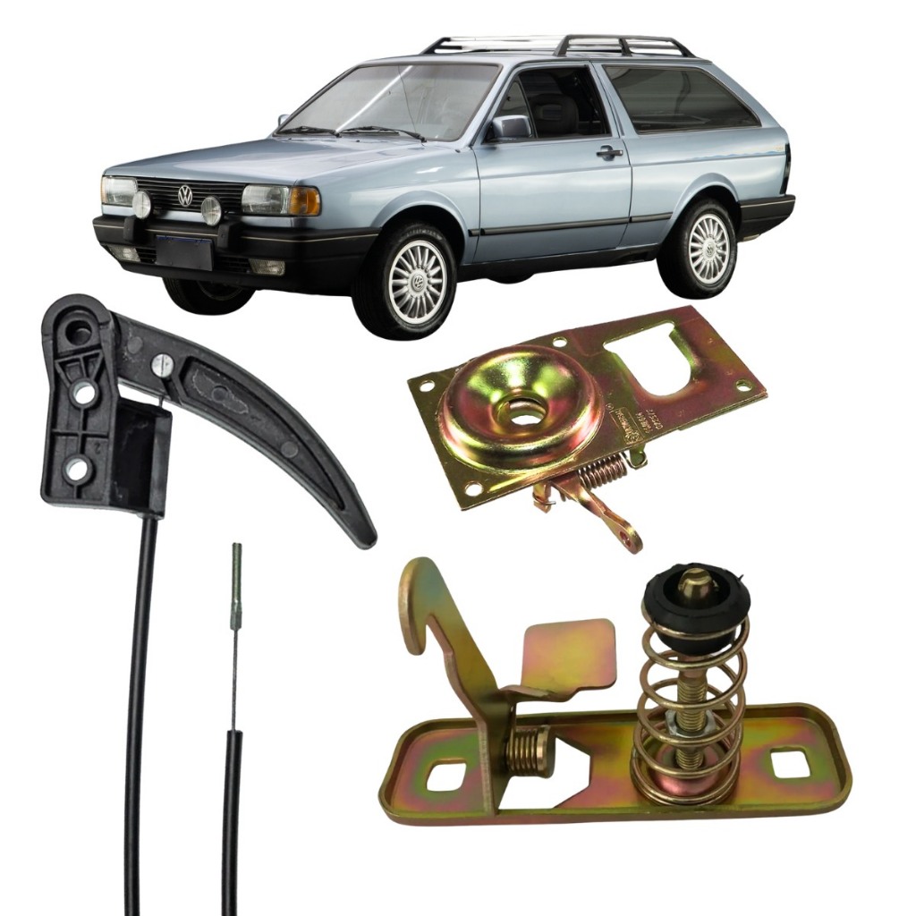Kit Puxador Parati Quadrada Fechadura Capo Cabo 1988 A 1996