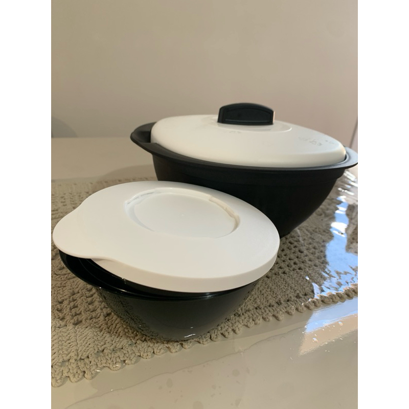 Kit 2 peças Pote Style 425ml Black + Sopeira Actualité 1,8l Black Tupperware