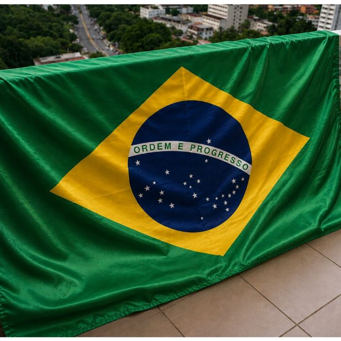 Bandeira do Brasil Grande Copa do Mundo 2026 Para Carro Alta Qualidade