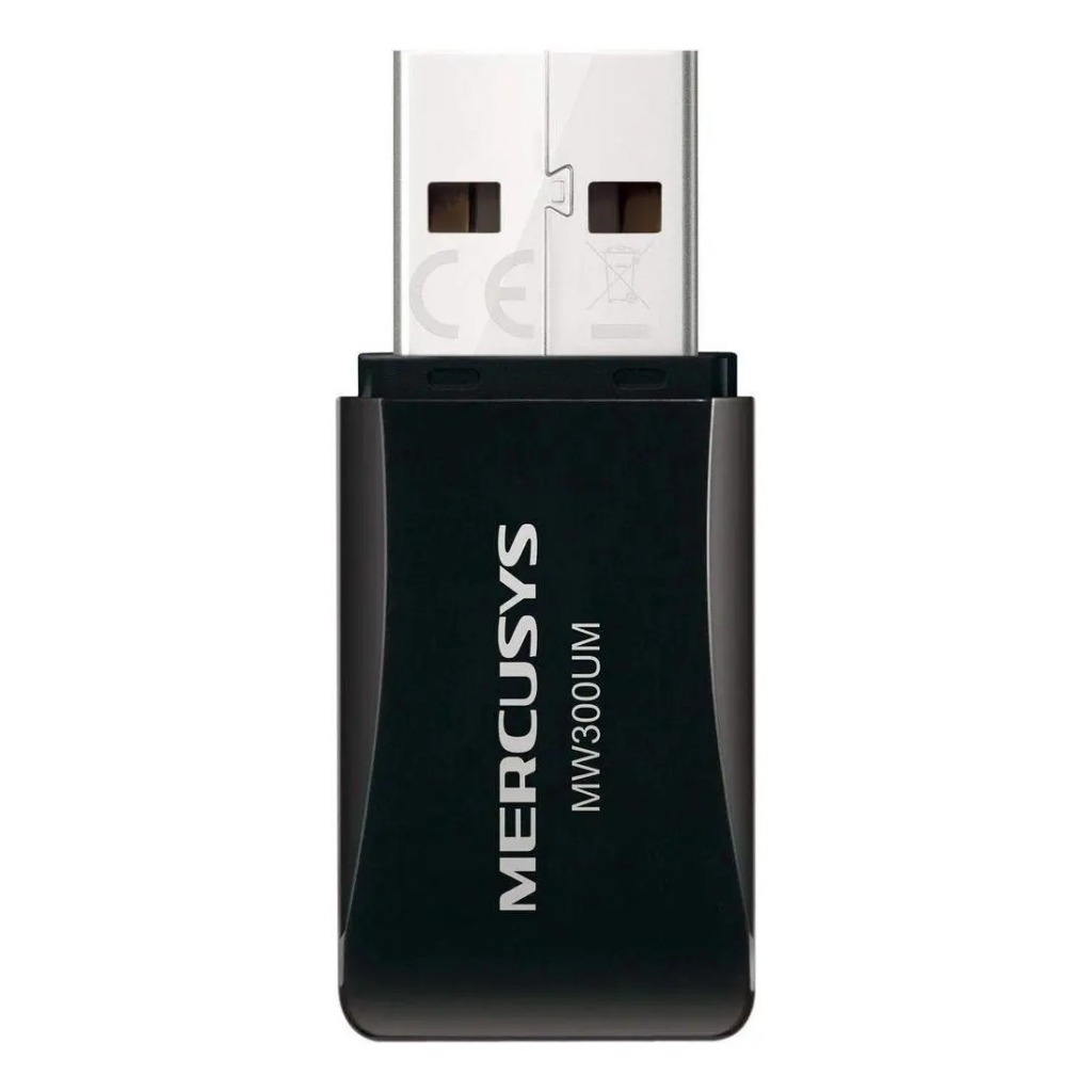 Adaptador Wireless Usb Mercusys Mw300um Preto