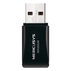 Adaptador Wireless Usb Mercusys Mw300um Preto