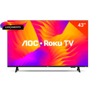 Smart TV AOC 43" 43S5155/78G Full HD LED Wifi Roku USB HDMI
