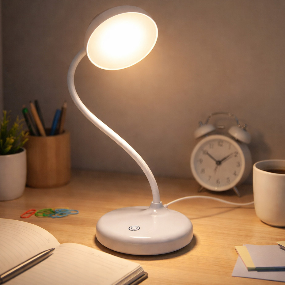 Luminária Articulável De Mesa USB Para Leitura e NotebooK