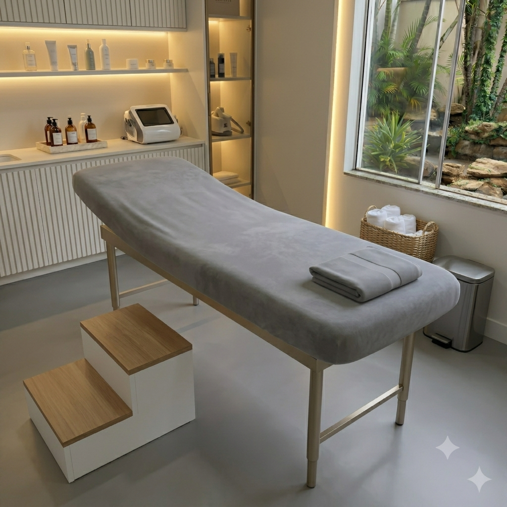 Kit 4 Lençóis com Elástico para Maca Clinica Estética Studio Micropercal 400 fios Premium Macio