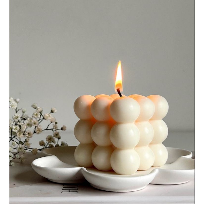 Vela Bubble Quadrada Vela Bolhas Vela decorativa aromatizada