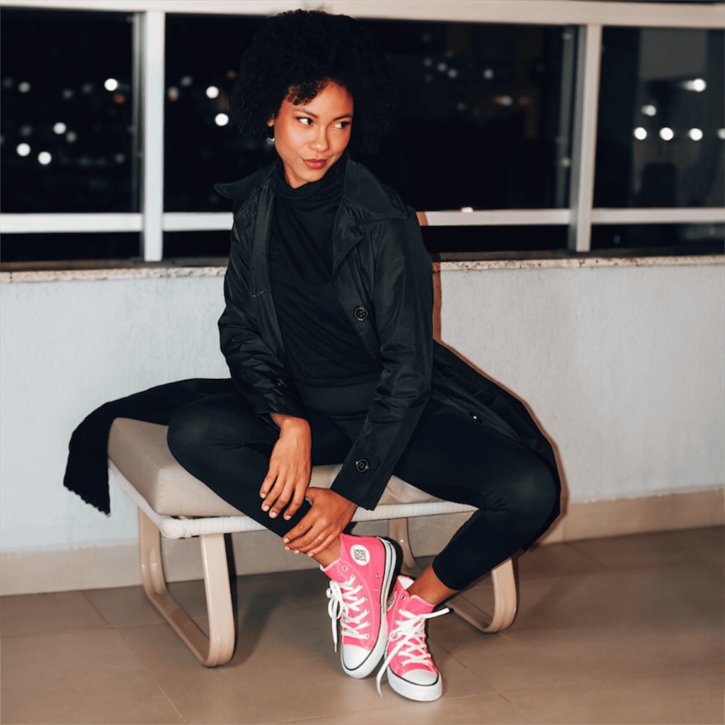 Tênis Feminino Rosa Pink Cano Longo Botinha Material Leve Confortável Para o Dia a Dia Autêntico — imagem 2 de 2