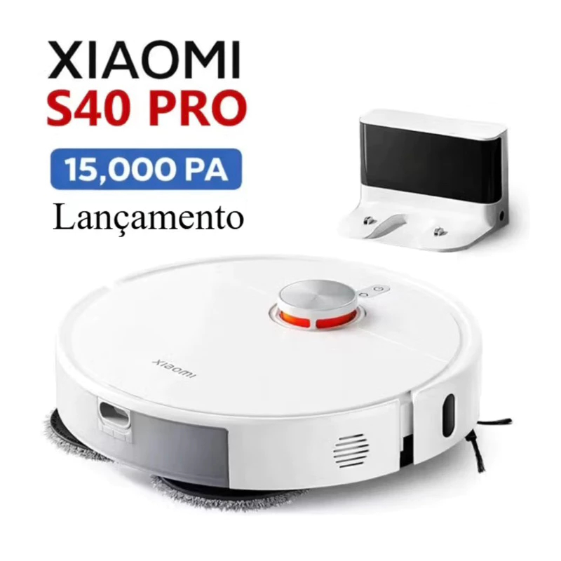Xiaomi Robot Vacuum S40 Pro Potência Máxima 15.000Pa | Aspira e Passa Pano