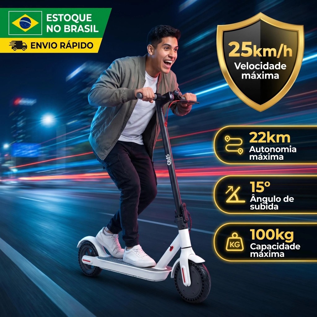 Gm5 P1 Patinete Elétrico 400w Scooter 25km/h 22km