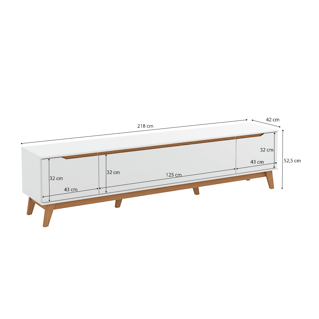 Rack Kappesberg 3 Portas Branco 218cm · foto 2