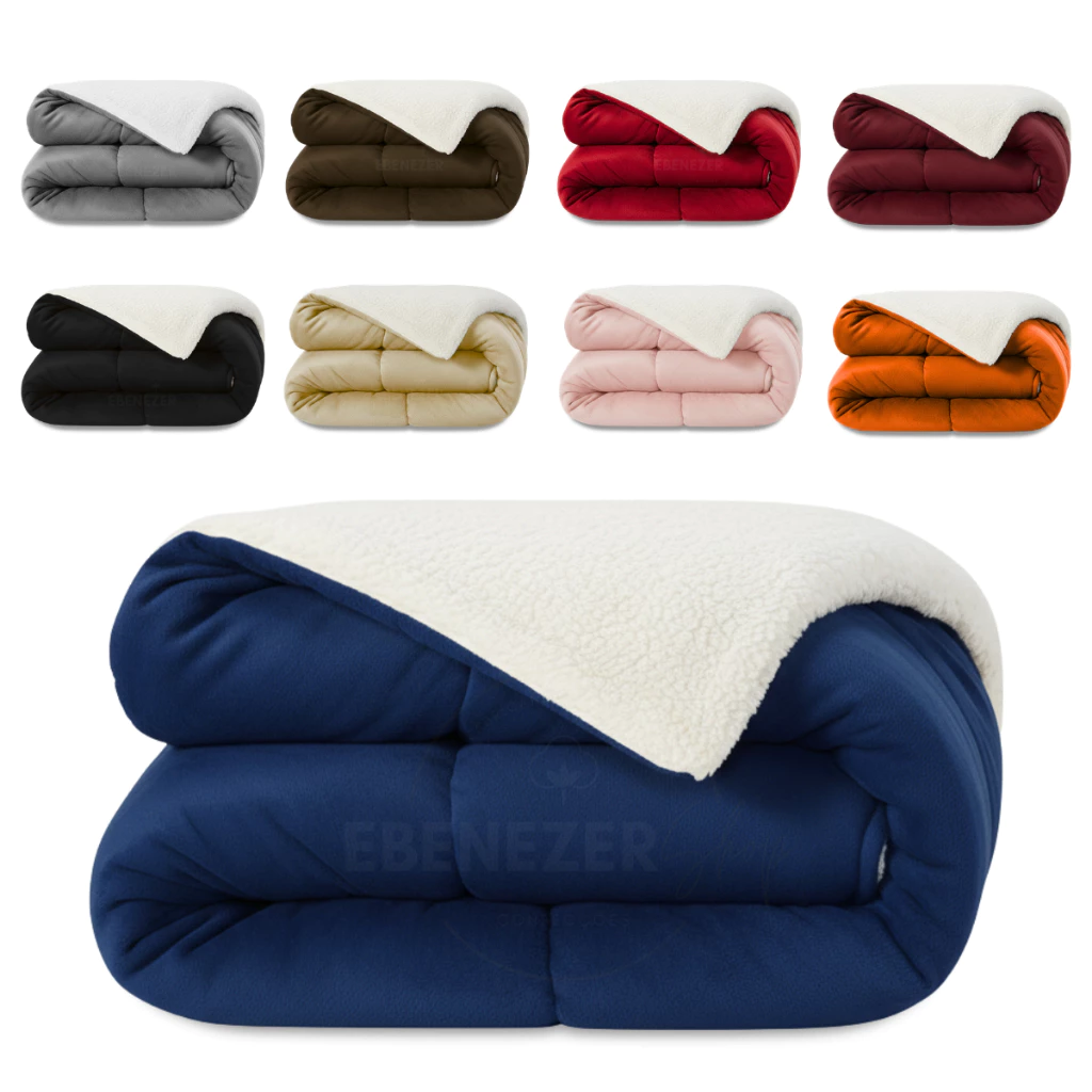 Edredom Coberdrom Cobertor Infantil, Solteiro, Casal E Queen Sherpa Dupla Face Macio Frio Premium