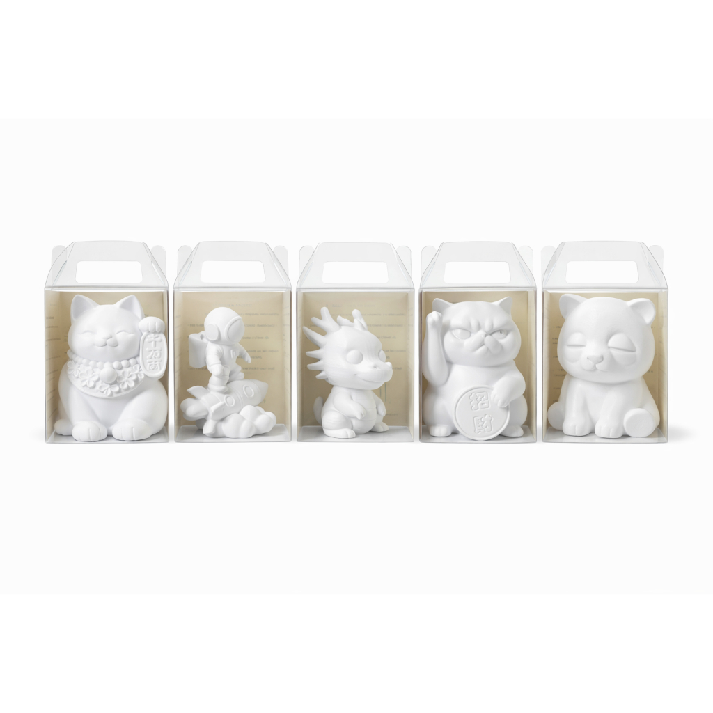 KIT PINTURA 1 FIGURA EM 3D, PLA + 04 CANETAS MARCADORAS!