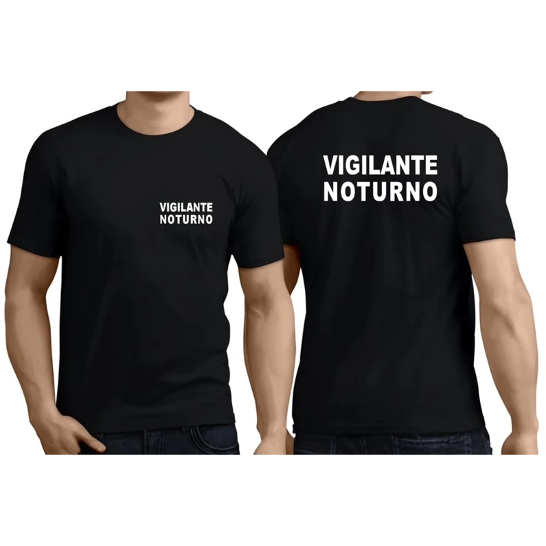 Camiseta Vigilante Noturno Camisa Vigia Segurança Promoção