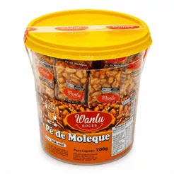 Pote Pé de Moleque Crocante C/20 Unidades 700g Doces Wanlu