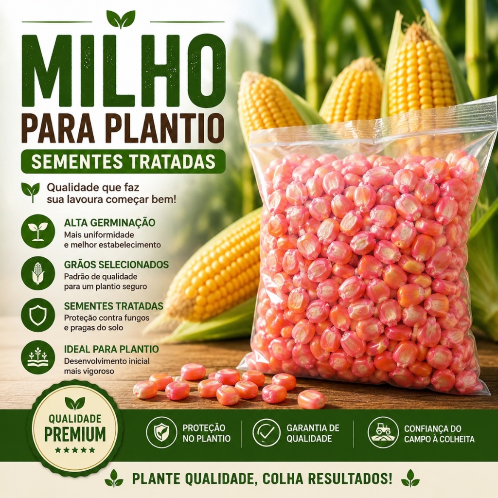 Sementes Milho Plantio Milho Doce Pamonha Silagem IPANEMA