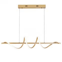 RRLUX LP-025 Lustre Pendente Led 45w 3 Em 1 Moderno Sala Quarto Dourado