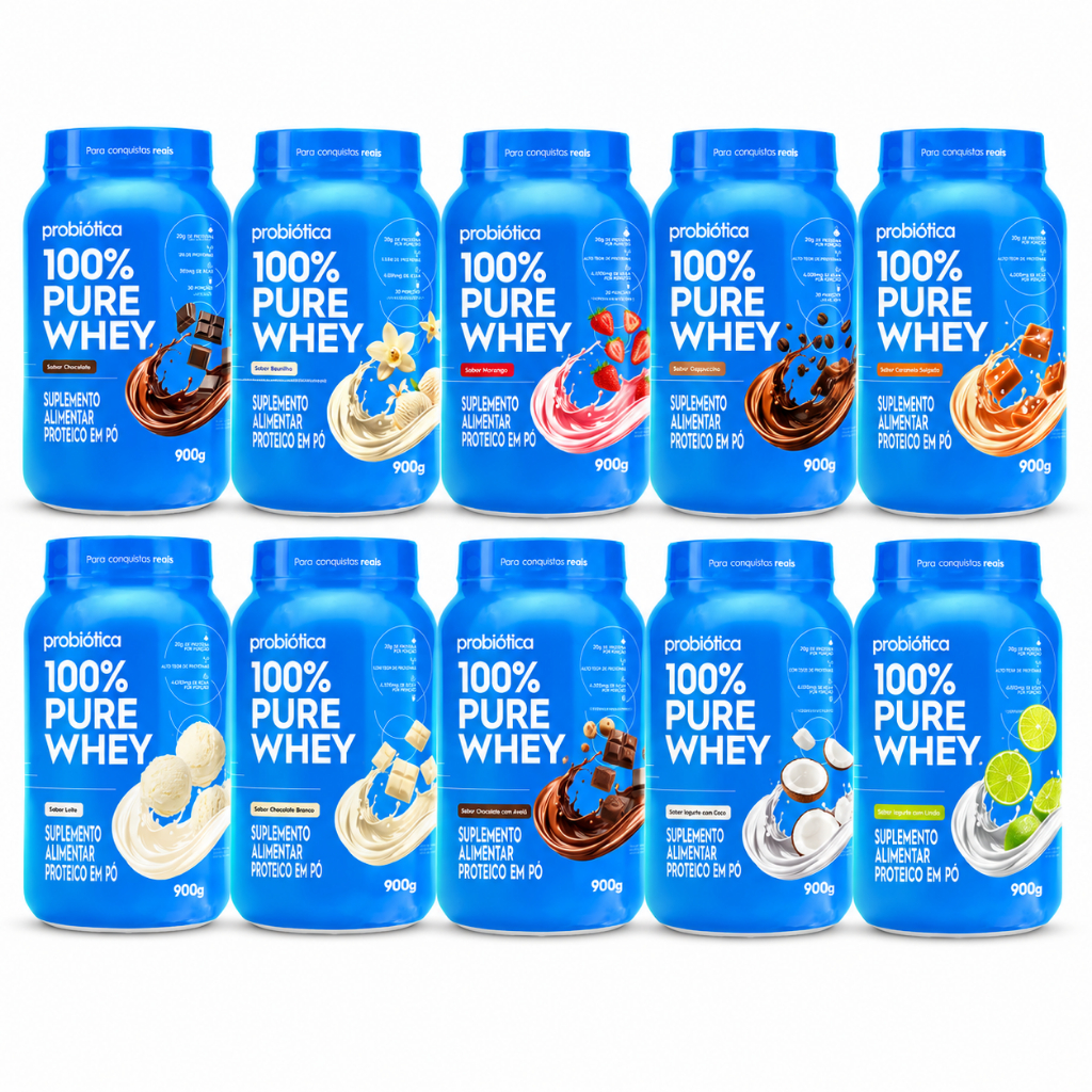 100% Pure Whey Pote 900g Probiótica
