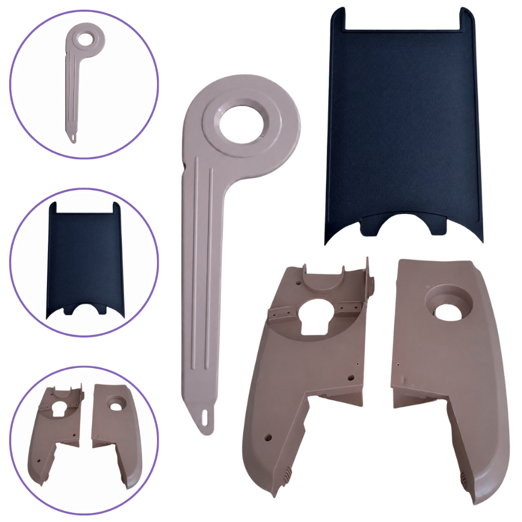 Kit Carenagem com Amparo Protetor e Suporte para Pés Bicicleta Elétrica Sousa 350W Reforçado Top