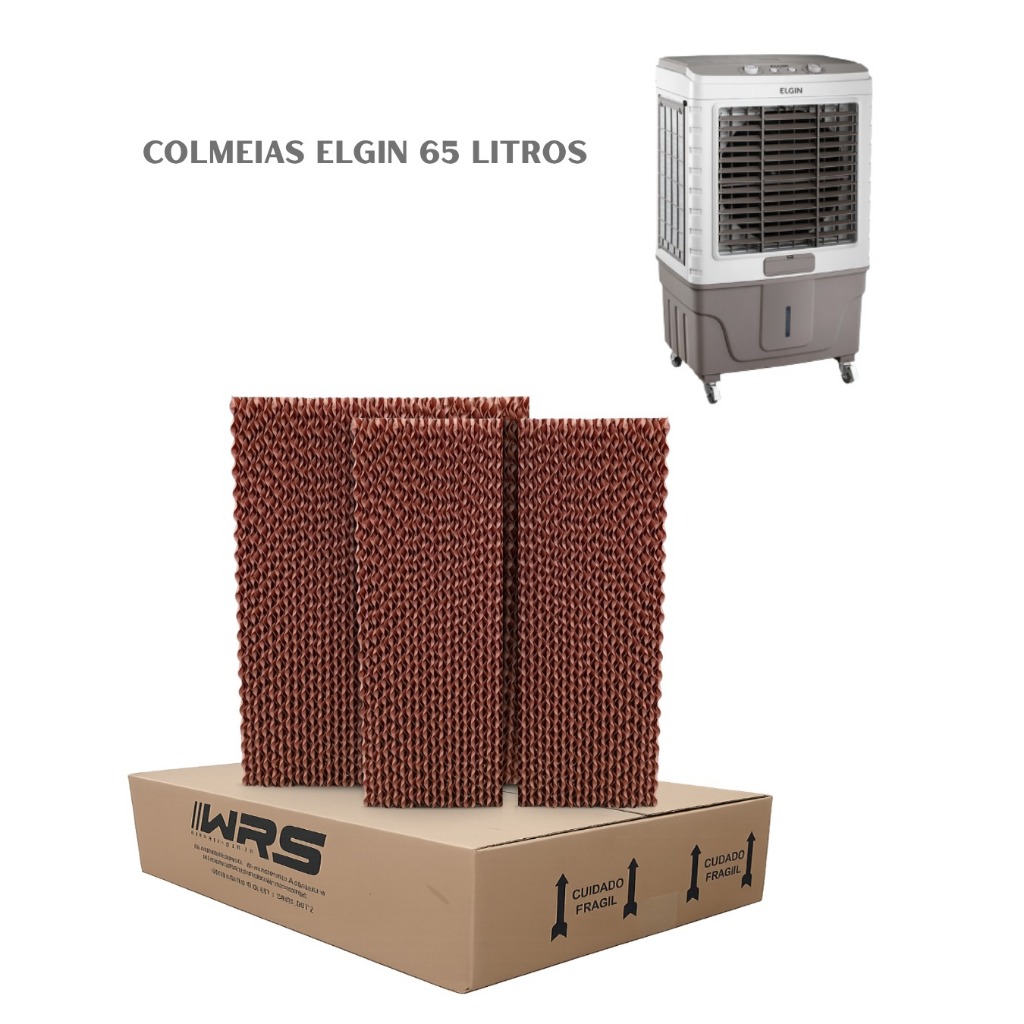 Kit (Placa Evaporativa / Colmeia / Filtro) Para Climatizador Elgin 65 Litros
