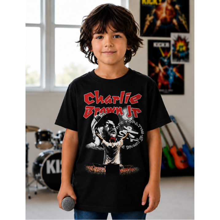 Camiseta Infantil Infanto Juvenil Charlie Brown Jr Chorão Banda De Rock Musica Casual Estampado