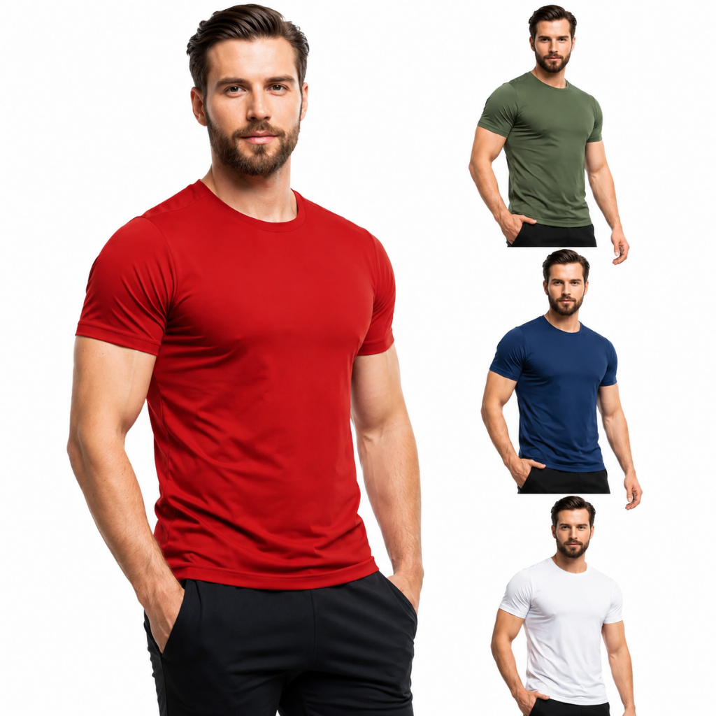 Camiseta Dry Fit Masculina Premium Academia Esportiva Confortável P ao GG Respiravel Proteção Uv+