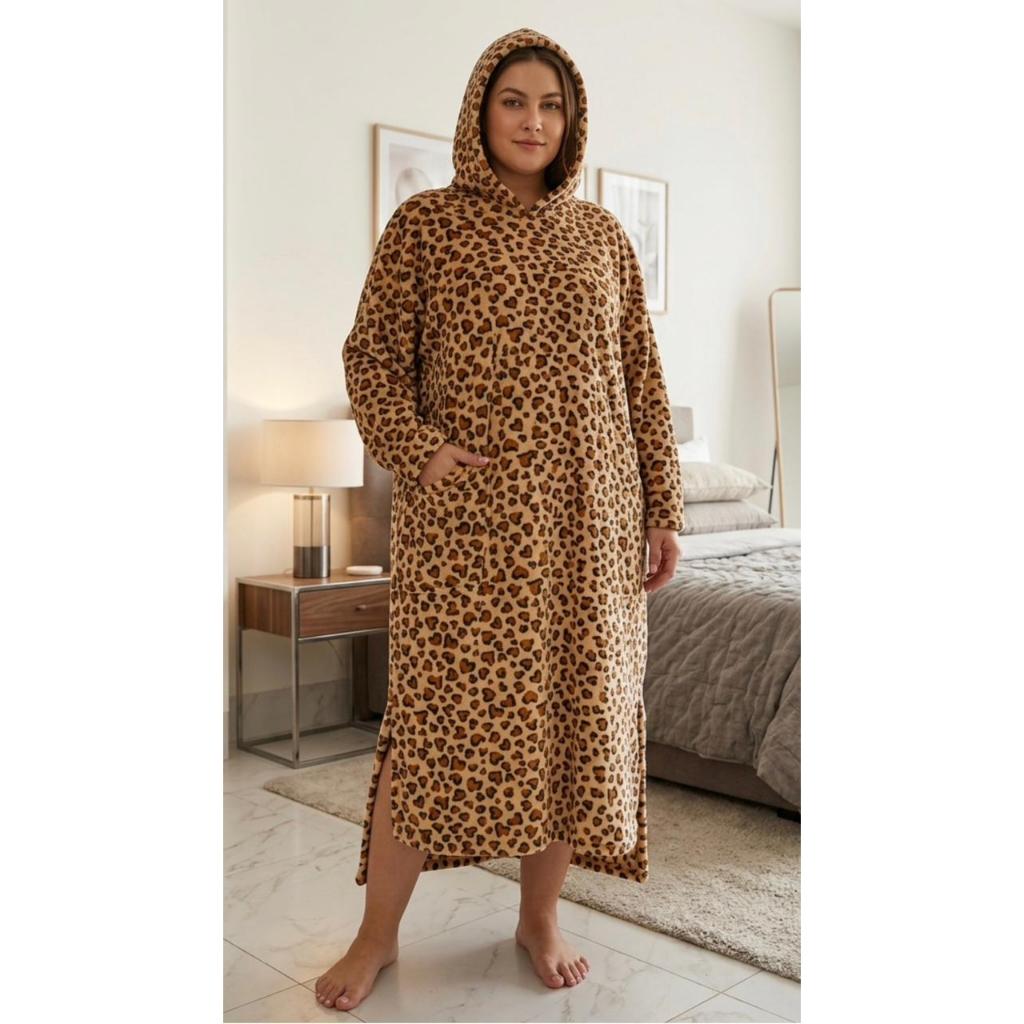 Blusão Cobertor Unissex com Manga Pelúcia Com Capuz Pijama Grande Madalô Veste do Juvenil ao Plusize