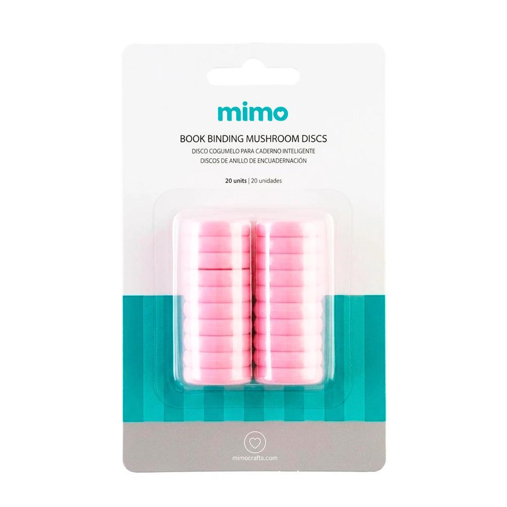 Disco Cogumelo para Caderno Inteligente Rosa Chiclete Mimo - 24 mm - 20 Unids