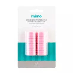 Disco Cogumelo para Caderno Inteligente Rosa Chiclete Mimo - 24 mm - 20 Unids