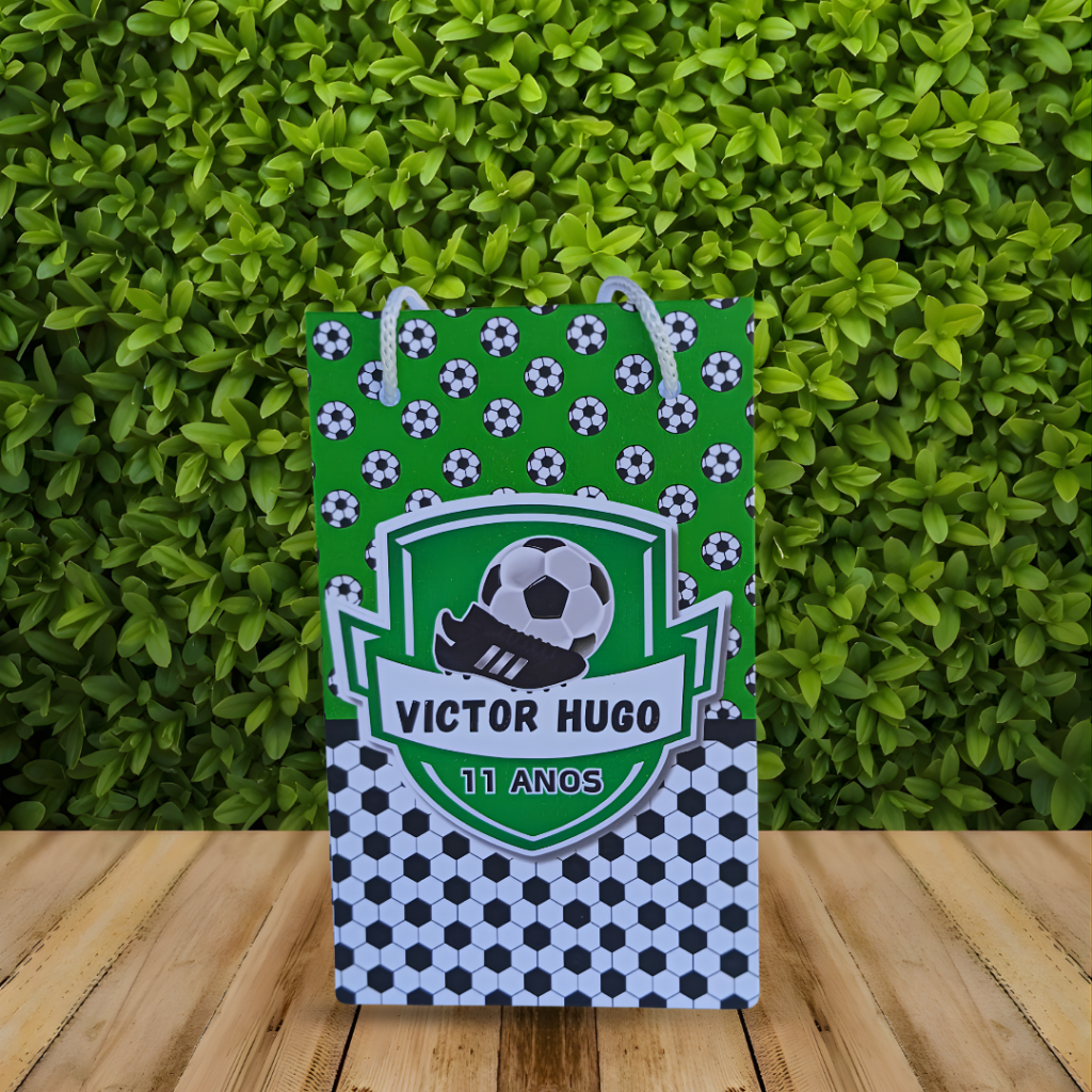 Sacolinha Surpresa Personalizada FUTEBOL - Lembrancinha para Festa (PEGUE E MONTE)
