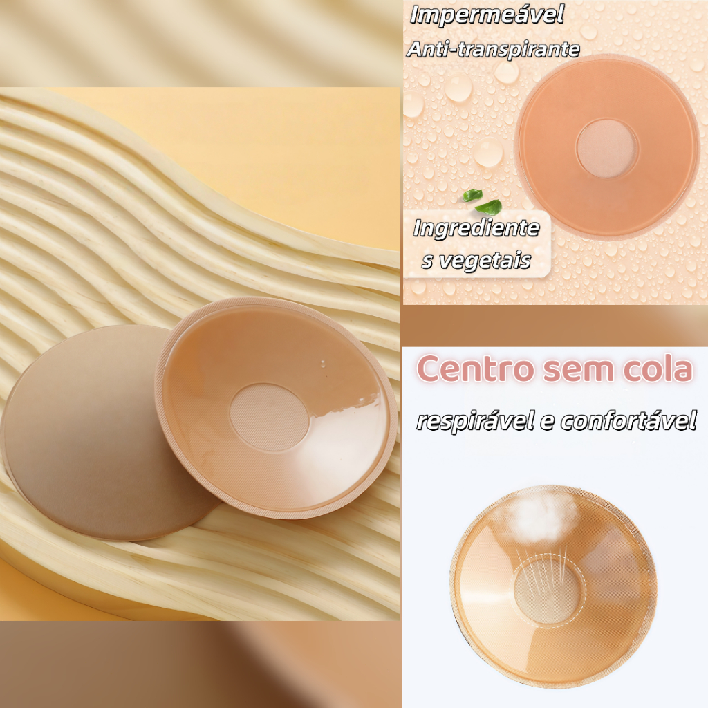 Adesivos de mamas Invisíveis Sem Alças Mulheres Para Mamilos Confortável Resistente à água e suor