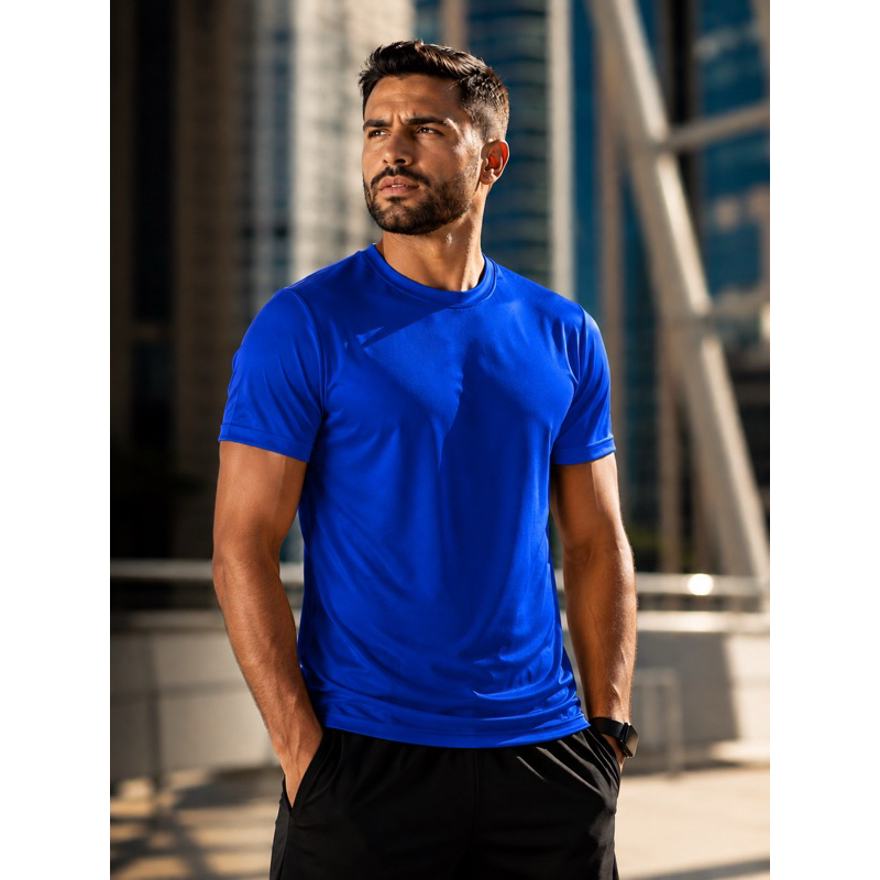 Kit 5 Camiseta Dry Fit Masculina Manga Curta Fitness Academia Corrida CrossFit Poliester Elastano Premium