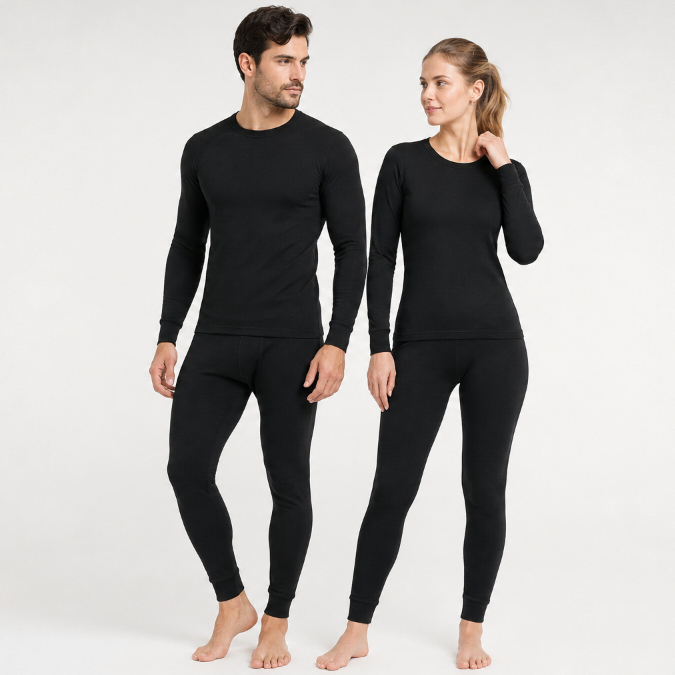 Conjunto Segunda Pele Térmica Flanelada Masculino Feminino Unissex UV+50 Frio Intenso Super Elástico