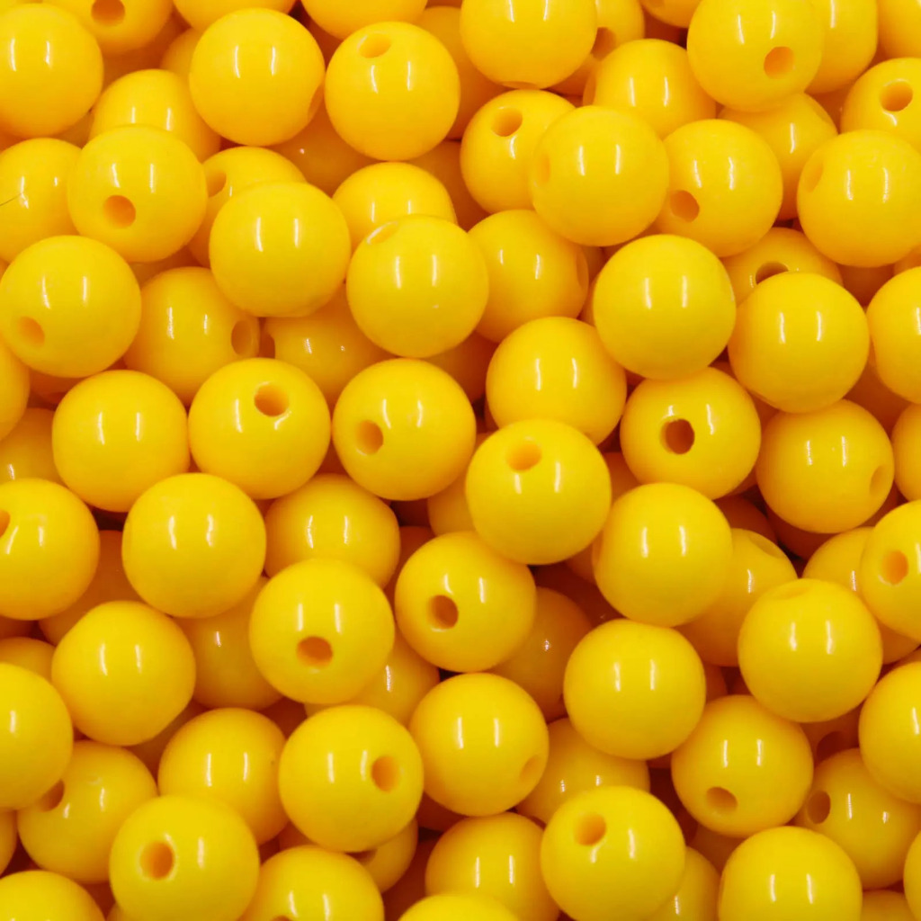 MIÇANGA LEITOSA c furo ( 10 mm ) COR AMARELO