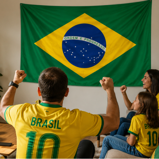 Bandeira do Brasil Grande 1,50x0,90m Poliéster Resistente Para Torcida Decoração Copa do Mundo