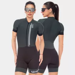 Macaquinho Macacão Ciclismo Feminino Proteção UV Manga Curta Conjunto Roupa Mulher Bike Pedal Mtb