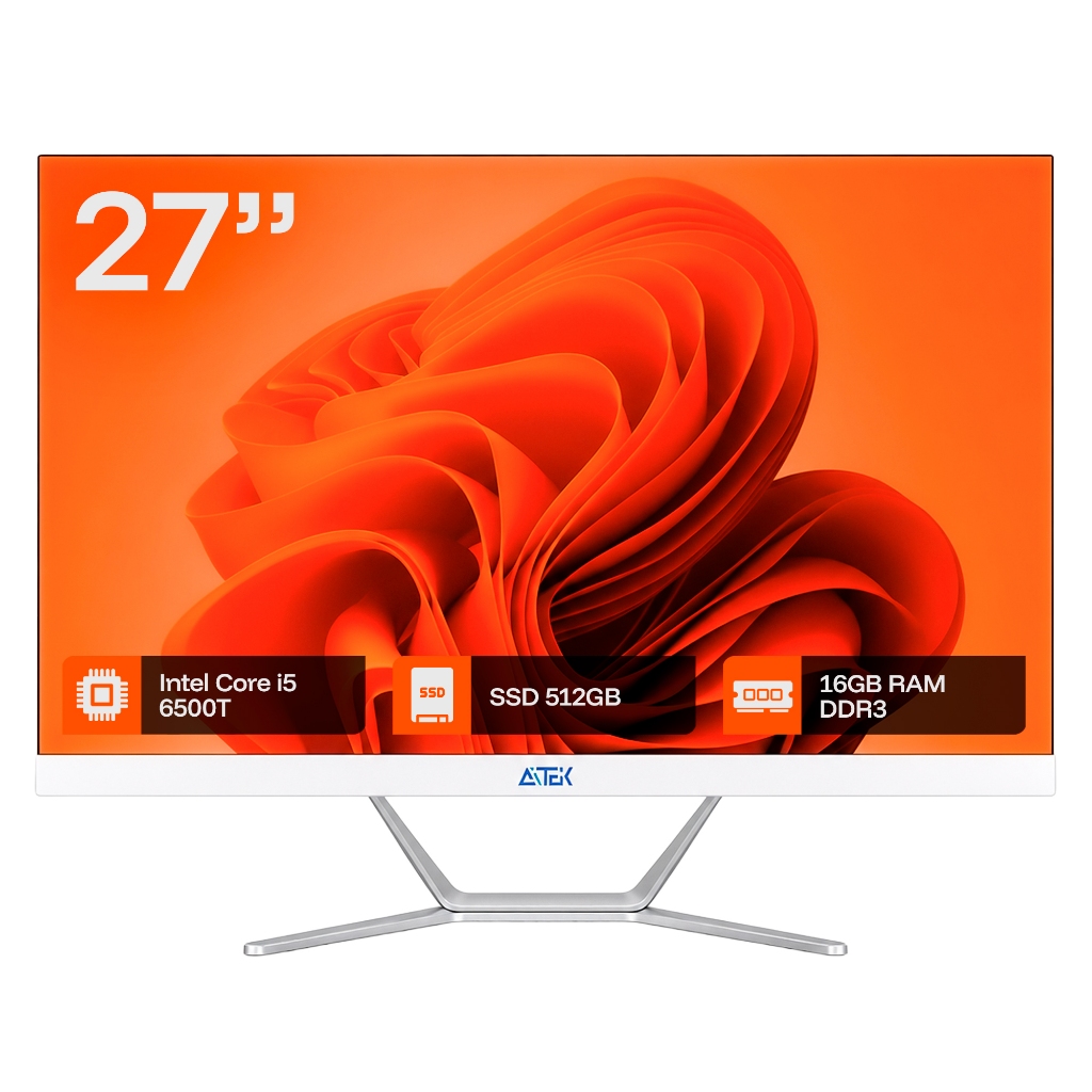 Computador All In One AITEK AIO-2765 MKII 27" Full HD Intel Core i5-6500T 16GB RAM SSD 512GB Wi-Fi