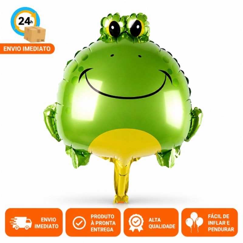KIT BALÃO SAPO -  Safari Fazendinha 35cm Decorações Animais FESTA INFANTIL FAZENDINHA