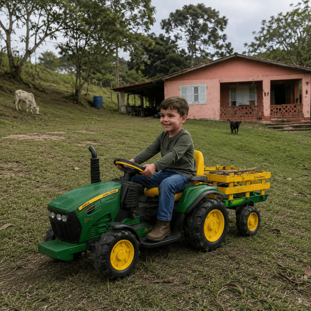 Trator Eletrico Menino Menina Peg Perego Deere Ground Force com Caçamba 12V