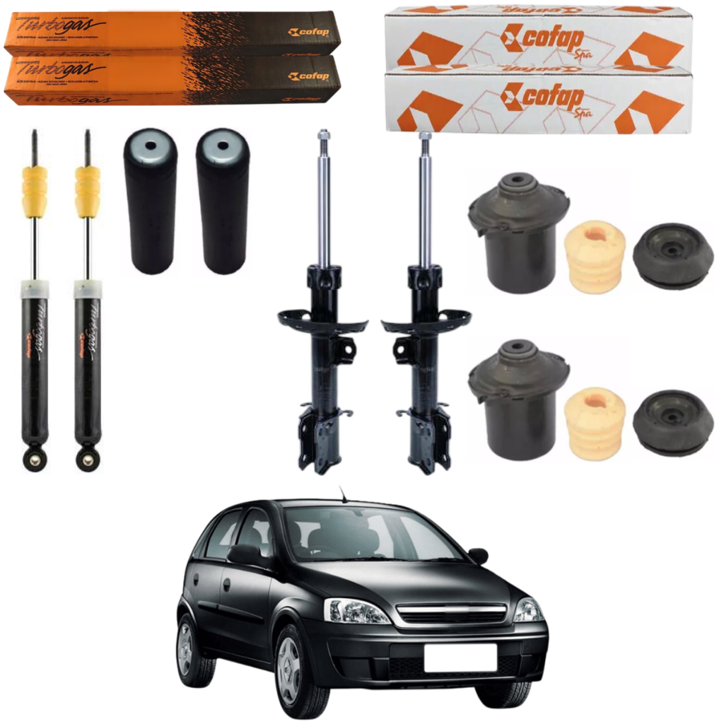 KIT 4 AMORTECEDOR NOVO CORSA 2002 A 2012 COFAP + KIT