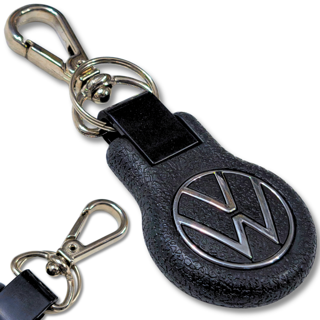 Chaveiro Volkswagen Emblema Logomarca Cromada Auto Relevo Carro Mosquetão Automotivo Universal