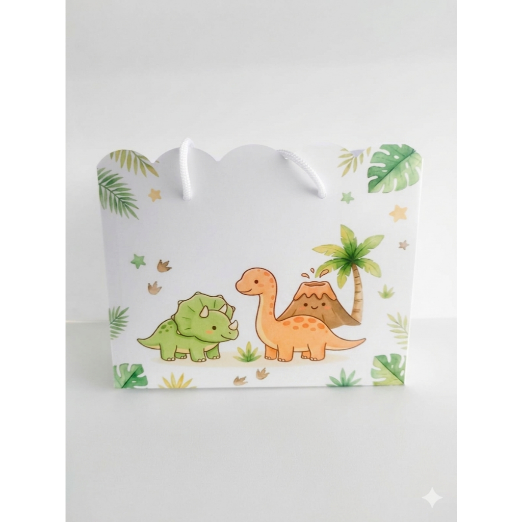 Sacolinha Personalizada Dinossauro Infantil | Lembrancinha de Aniversário Tema Dinossauro |  KIT PEGUE E MONTE