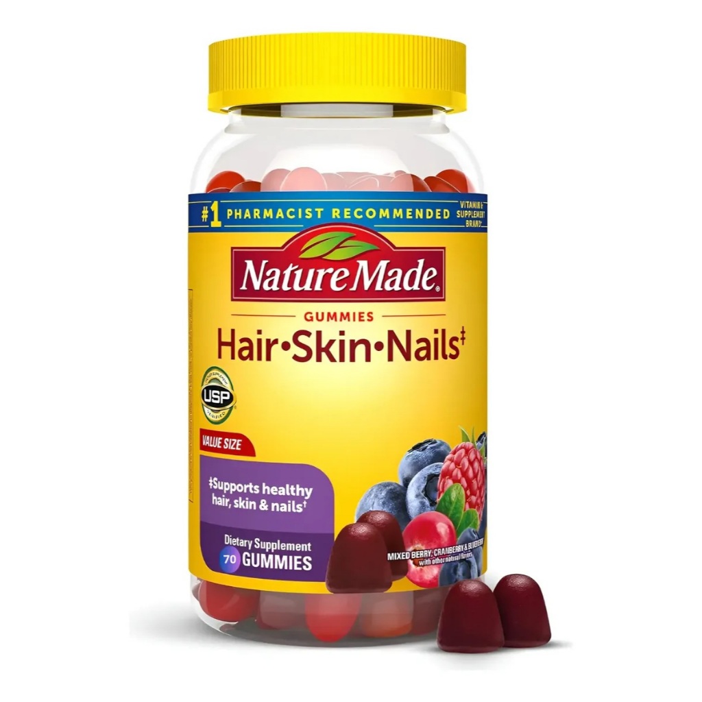 Nature Made Hair Skin & Nails  70 Gummies Importado Eua