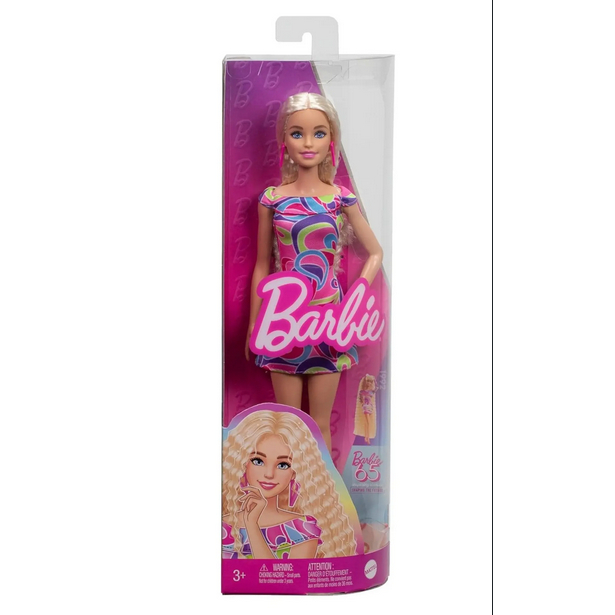 Boneca - Barbie Fashionista Loira Vestido Colorido 223 - Mattel