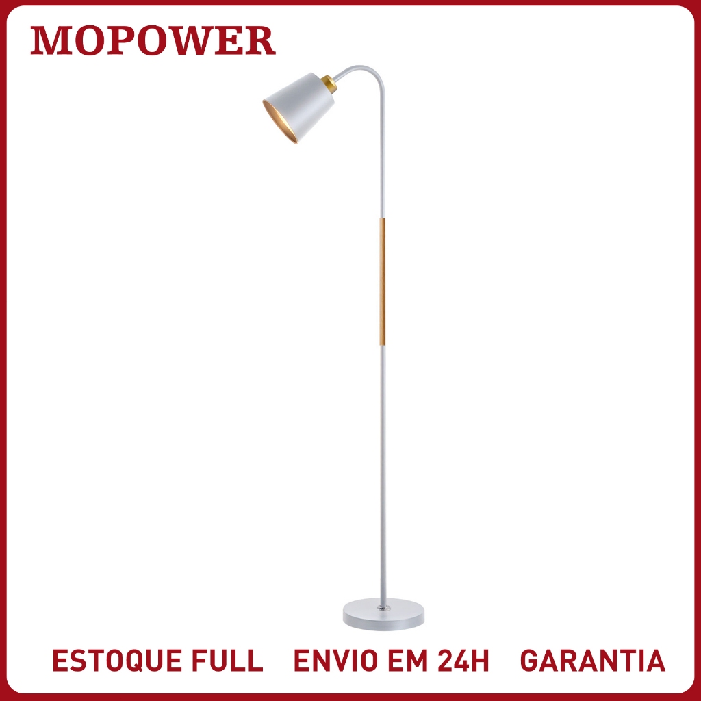 Luminária De Chão Abajur De Piso Escandinavo Moderno Para Sala E Quarto - Coluna De Leitura Minimalista Metal Bivolt